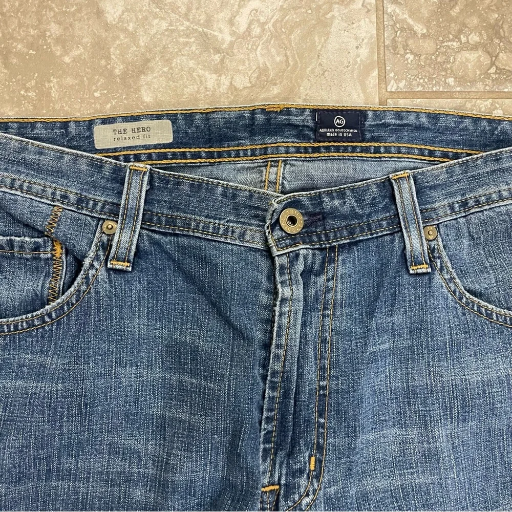 AG Adriano Goldschmied Men’s The Hero Relaxed Fit Jeans sz 36 x‎ 34 - Picture 2 of 12